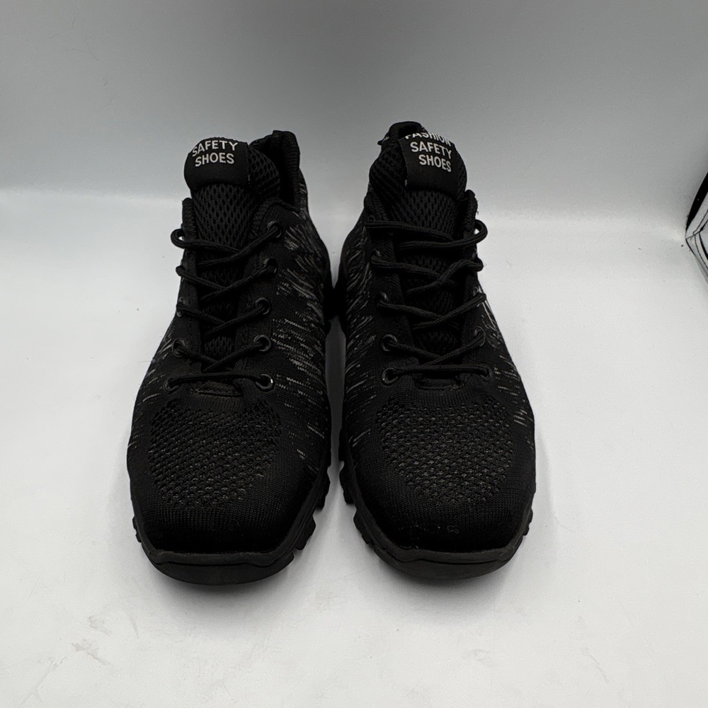 Black Lace-Up Fashion Safety Shoes, EU Size 43, Medium (D/M) Width - Picture 2 of 13